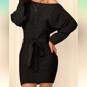 Dynamite off the shoulder Ribbed Sweater Dress Large